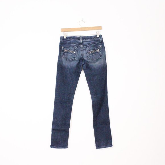 *Aeropostale Bayla Dark Wash Zipper Skinny Jeans - Picture 4 of 6